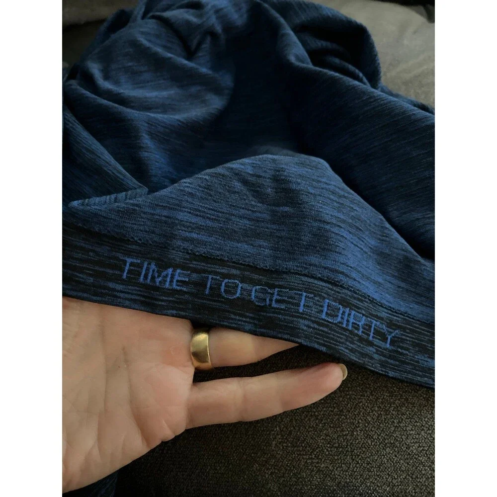 Men’s Lululemon Henley metal vent tech Long sleeve Navy Blue sz L - Picture 8 of 8